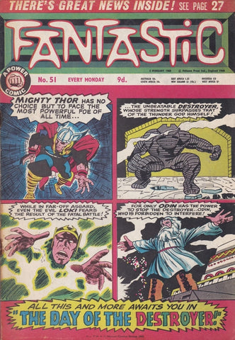 Fantastic Comic #51 - Marvel UK - 1968