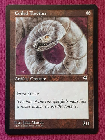 "Coiled Tinviper" x4 - Magic The Gathering Card - Tempest - 4-Card Playset