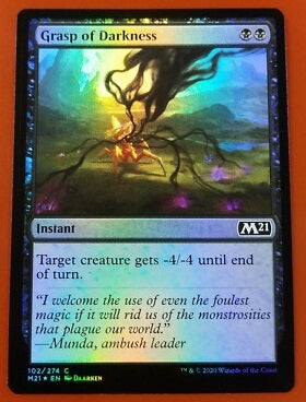 "Grasp Of Darkness" FOIL - Magic The Gathering Card - M21