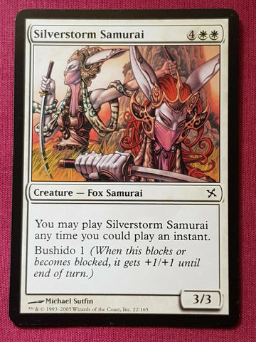 "Silverstorm Samurai" - Magic The Gathering Card - Betrayers Of Kamigawa