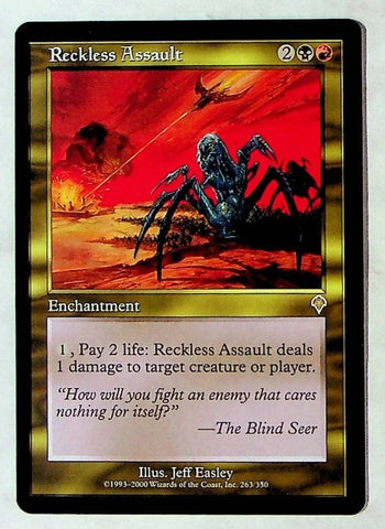 "Reckless Assault"  - Magic The Gathering Card - Invasion