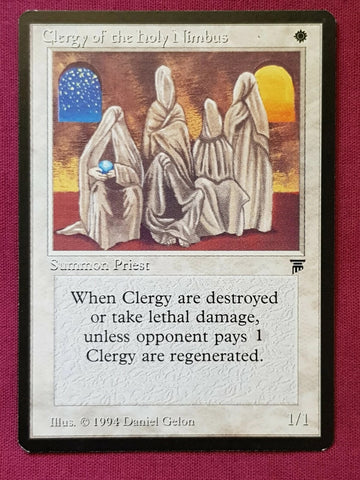 "Clergy Of The Holy Nimbus" - Magic The Gathering Card - Legends