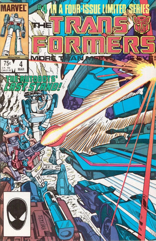 Transformers #4 - Marvel Comics - 1985 - 1st Shockwave 1st Dinobots