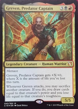 "Greven, Predator Captain" FOIL - Magic The Gathering Card - C19