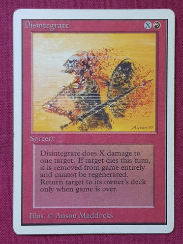 "Disintegrate" - Magic The Gathering Card - Unlimited
