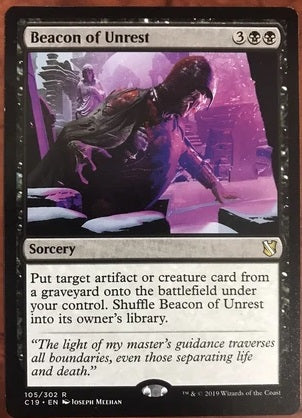 "Beacon Of Unrest" - Magic The Gathering Card - C19