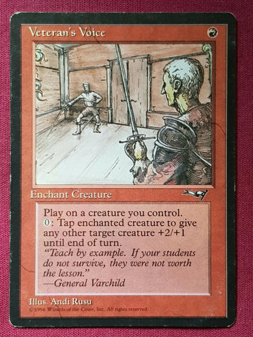 "Veteran's Voice" x4 - Magic The Gathering Card - Alliances - 4-Card Playset