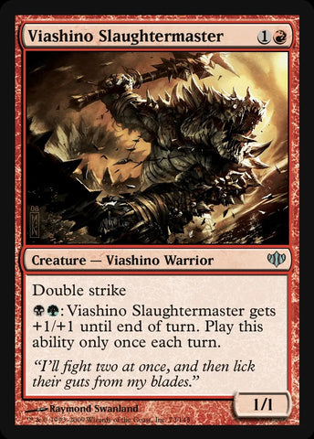 "Viashino Slaughtermaster" x4 - Magic The Gathering - Conflux - 4-Card Playset