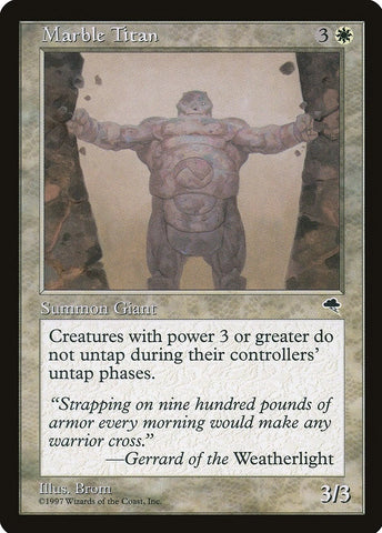 "Marble Titan" - Magic The Gathering Card - Tempest