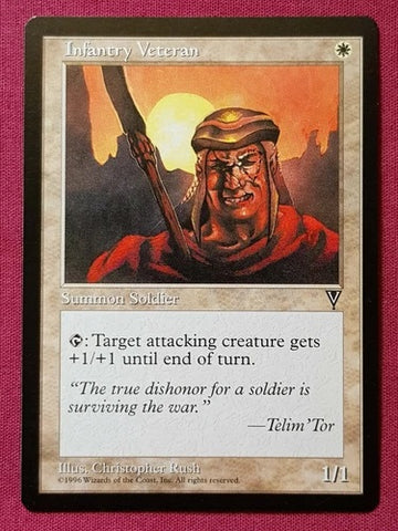 "Infantry Veteran" x4 - Magic The Gathering - Visions - 4-Card Playset