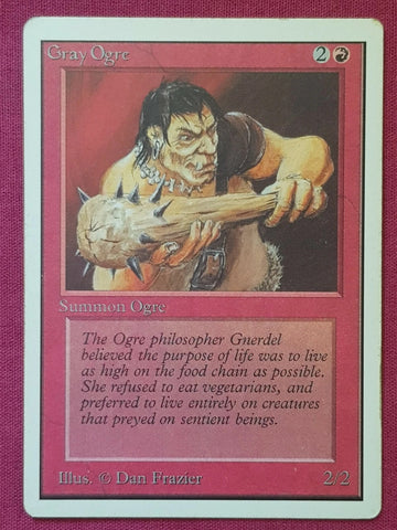 "Gray Ogre" - Magic The Gathering Card - Unlimited