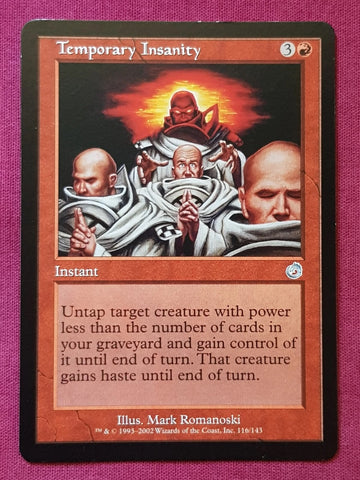 "Temporary Insanity" - Magic The Gathering Card - Torment