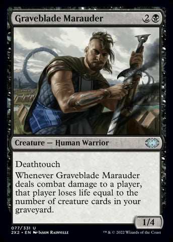 "Graveblade Marauder" - Magic The Gathering Card - 2X2