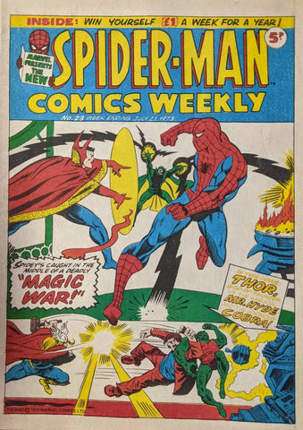 Spider-Man Comics Weekly #23 - Marvel/British Comic - 1973