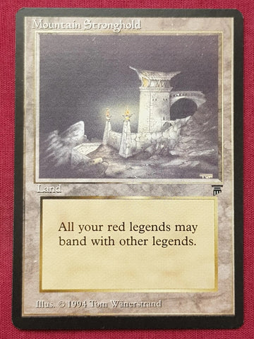 "Mountain Stronghold" - Magic The Gathering Card - Legends