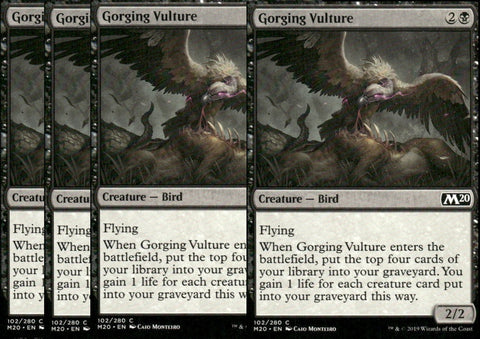 "Gorging Vulture" x4 - Magic The Gathering Card - M20 - 4-Card Playset