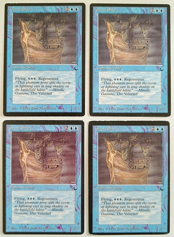 "Ghost Ship" x4 - Magic The Gathering Card - The Dark - 4-Card Playset