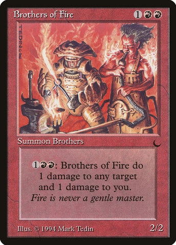 "Brothers Of Fire" - Magic The Gathering Card - The Dark