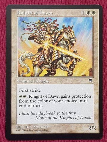 "Knight Of Dawn" - Magic The Gathering Card - Tempest