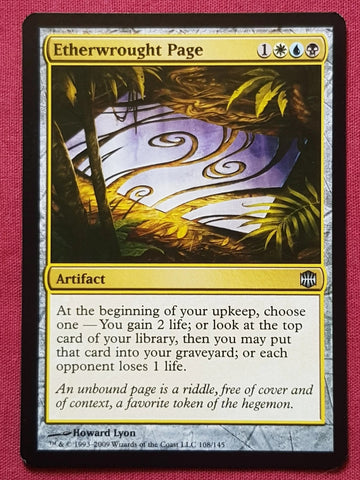 "Etherwrought Page" - Magic The Gathering Card - Alara Reborn