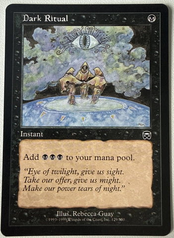 "Dark Ritual" - Magic The Gathering Card - Mercadian Masques