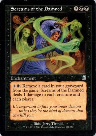 "Screams Of The Damned" - Magic The Gathering Card - Odyssey