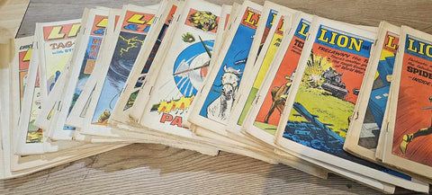 Lion Job Lot 44x Comics - British Comic - 1967 - 1972 - LOT E2