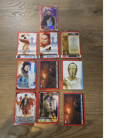 10x Journey To Star Wars: The Last Jedi Topps Cards - See Picture