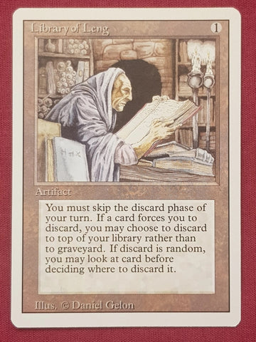 "Library Of Leng" - Magic The Gathering Card - Revised