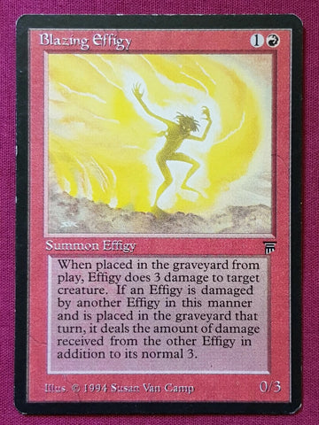 "Blazing Effigy" - Magic The Gathering Card - Legends