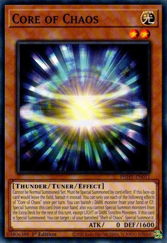 "Core Of Chaos" PHHY-EN011 - Yu-Gi-Oh! - 3x Card Playset - Photon Hypernova