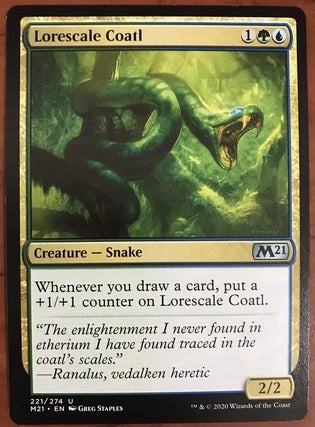 "Lorescale Coatl" - Magic The Gathering Card - M21