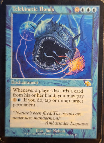 "Telekinetic Bonds"- Magic The Gathering Card - Judgment