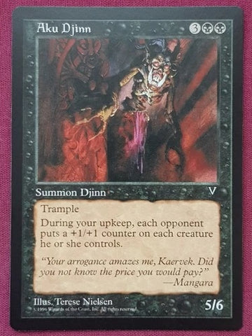 "Aku Djinn" - Magic The Gathering Card - Visions