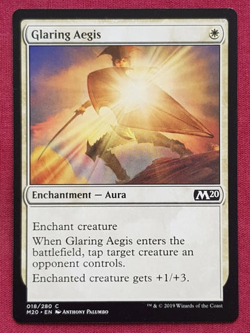 "Glaring Aegis" x4 - Magic The Gathering Card - M20 - 4-Card Playset