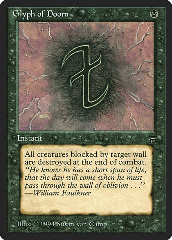 "Glyph Of Doom" x4 - Magic The Gathering Card - Legends - 4-Card Playset
