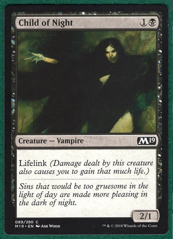"Child Of Night" x4 - Magic The Gathering Card - M19 - 4-Card Playset