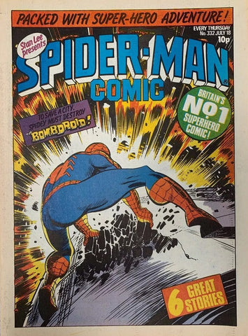 Spider-Man Comic #332  - Marvel Comics/British - 1979