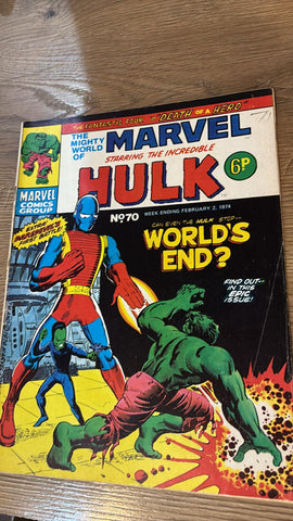The Mighty World of Marvel #70 - Marvel/British - 1974