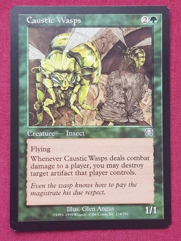 "Caustic Wasps" x4 - Magic The Gathering - Mercadian Masques - Playset