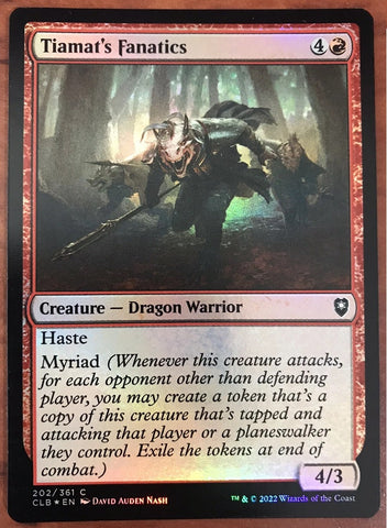 "Tiamat's Fanatics" - Magic The Gathering Card - CLB