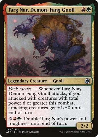 "Targ Nar, Demon-Fang Gnoll" - Magic The Gathering - AFR