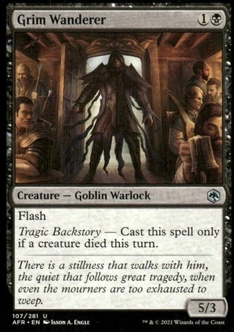 "Grim Wanderer" x4 - Magic The Gathering Card - AFR - 4-Card Playset