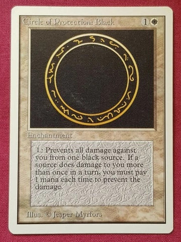 "Circle Of Protection: Black" - Magic The Gathering - Unlimited