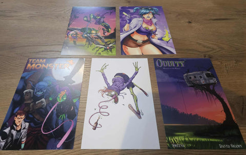 Oddity: Card Art x 5 - Given out with Oddity Crowdfunding Campaign