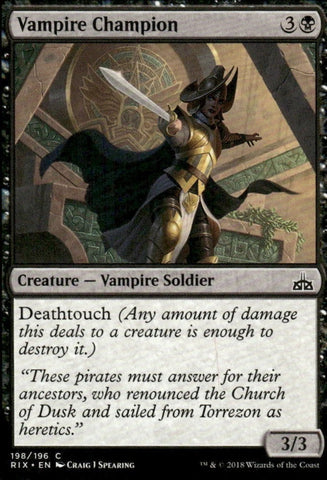 "Vampire Champion" x4 - Magic The Gathering Card - Rivals of Ixalan - 4-Card Playset