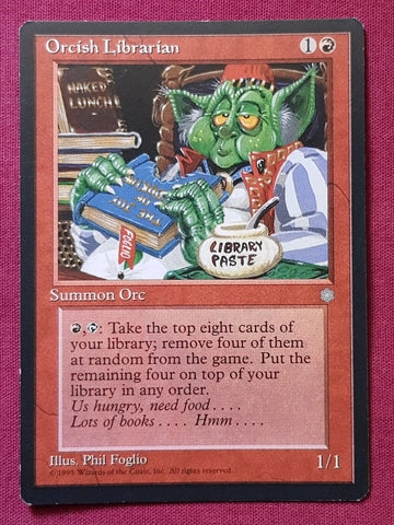 "Orcish Librarian" - Magic The Gathering Card - Ice Age