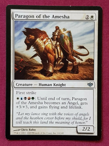 "Paragon Of The Amesha" - Magic The Gathering Card - Conflux