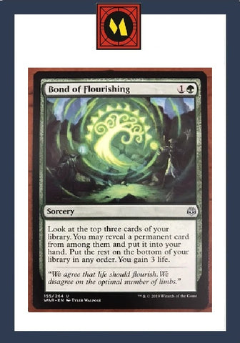 "Bond Of Flourishing" - Magic The Gathering Card - WAR