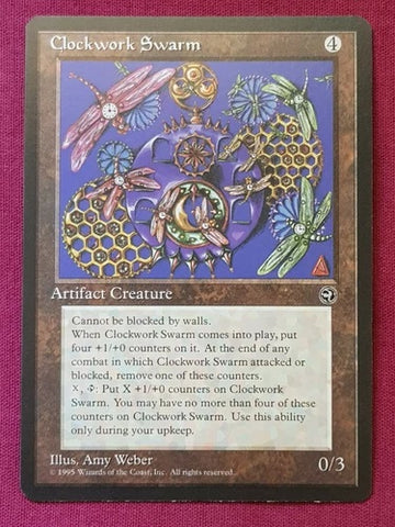 "Clockwork Swarm" - Magic The Gathering Card - Homelands